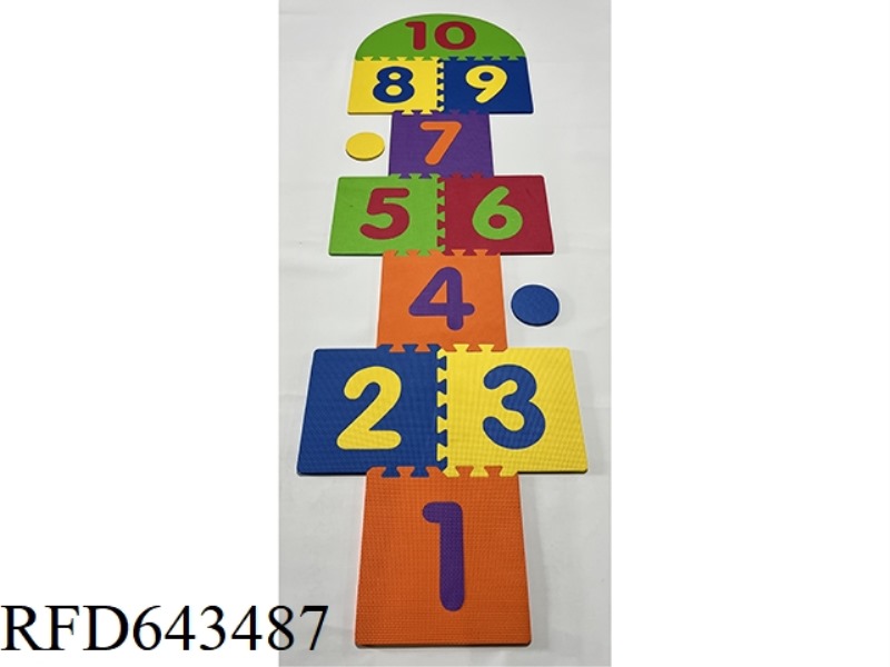 EVA PUZZLE FLOOR MAT 10 LARGE NUMBER JUMP GRID