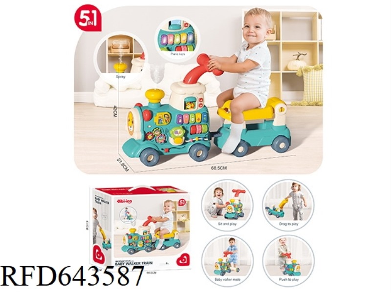 STEAM BABY TRAIN 5 IN 1 (BLUE)