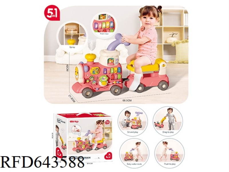 STEAM BABY TRAIN 5 IN 1 (RED)
