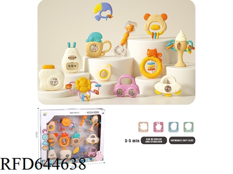 BOILED TEETHER RATTLE (12 PCS)