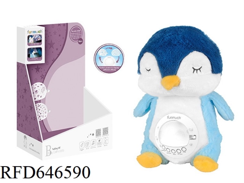 SOOTHING NAP NIGHT LIGHT & PROJECTION DOLL (PENGUIN)