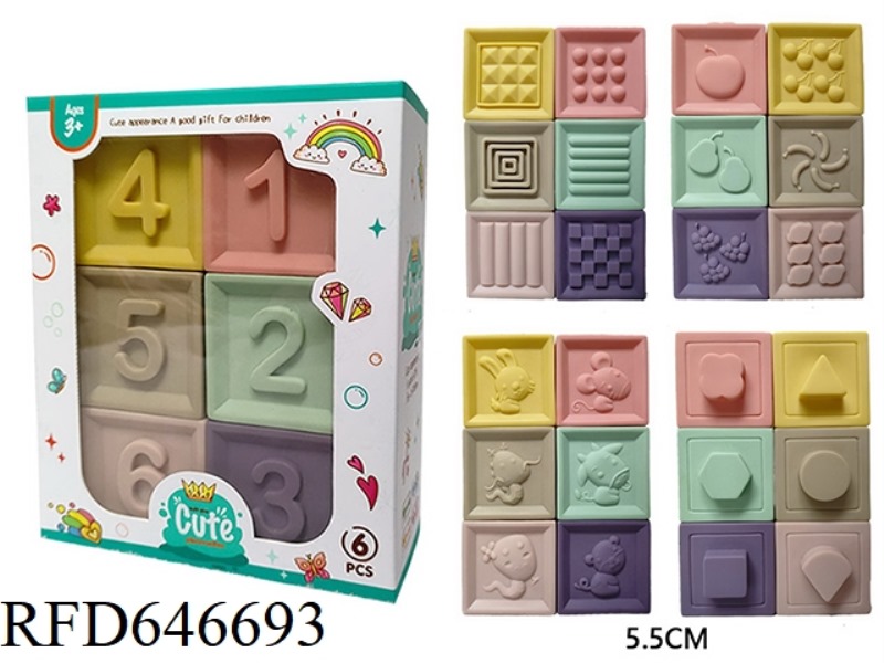SOFT RUBBER NUMBER BOX 6 PIECES