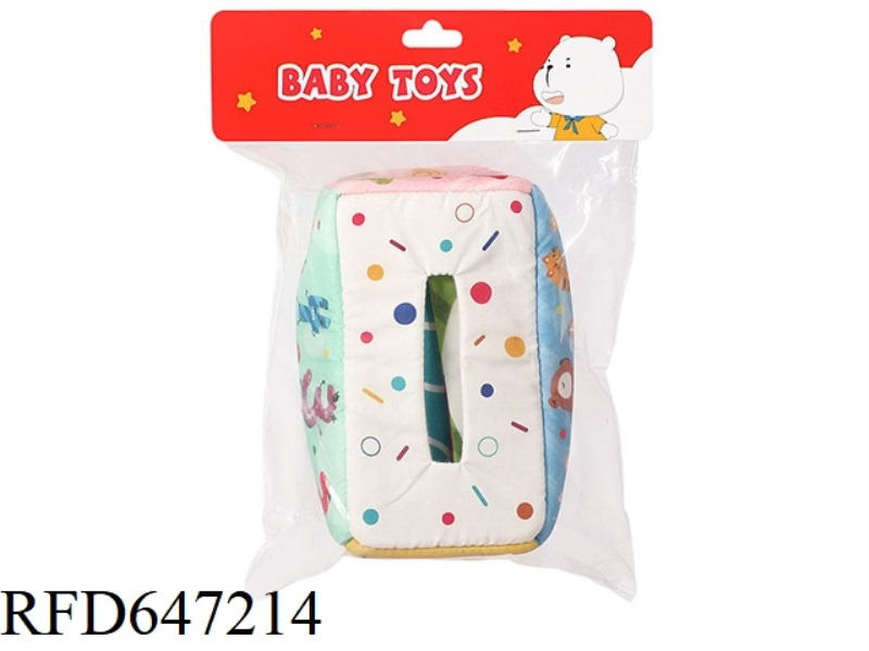COGNITIVE TISSUE BOX NAPKIN BOX    [3 RINGS OF PAPER +10 SILK SCARVES]