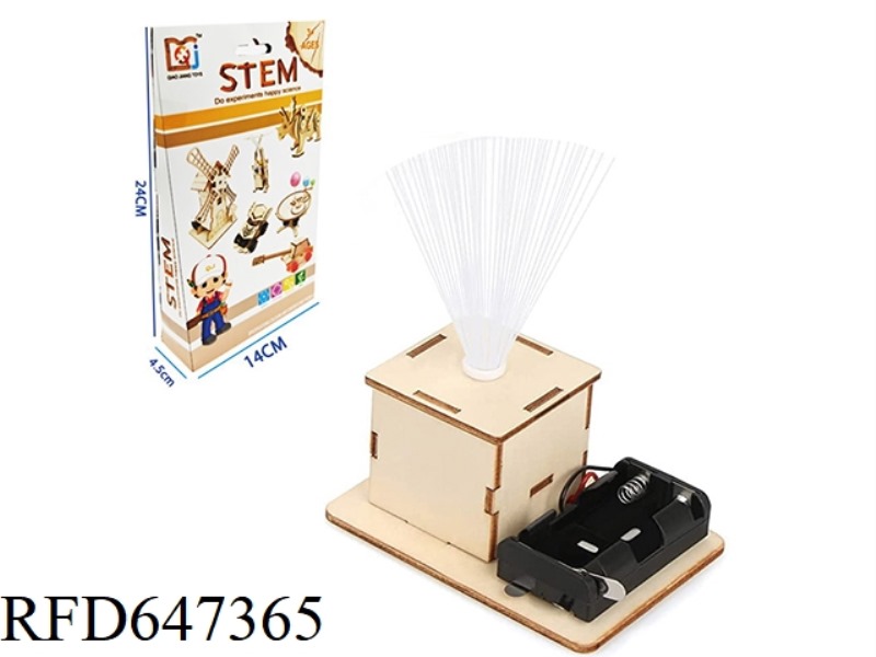COLORFUL WOODEN OPTICAL FIBER LAMP
