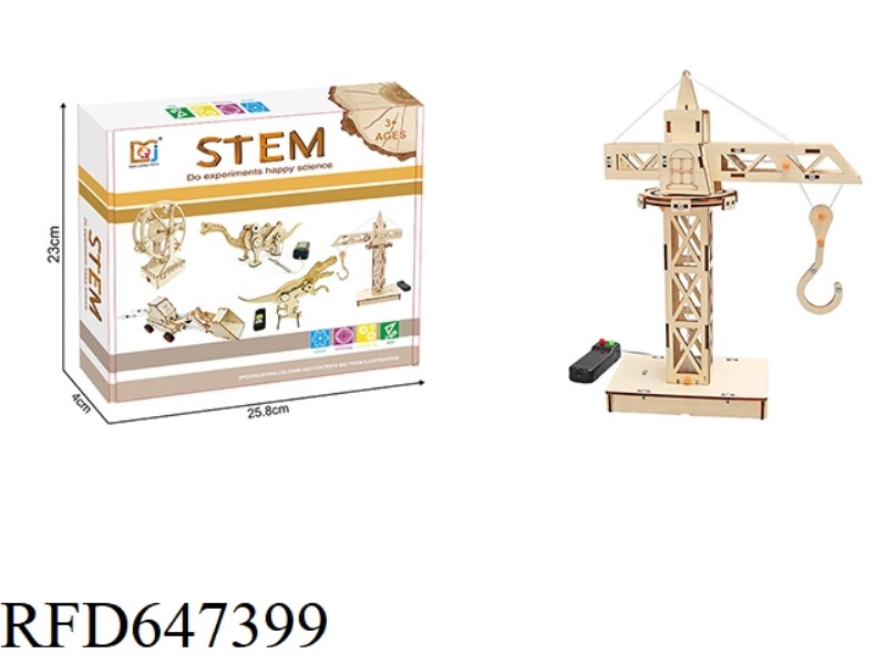 WOODEN WIRE CONTROLLED TOWER CRANE