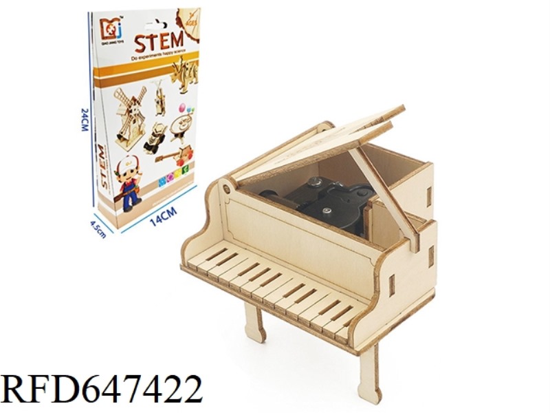 WOODEN MUSIC PIANO EIGHT SINGLE BOX