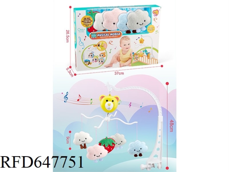 WINDING BABY HEADBELL ELECTRIC BEDBELL PLUSH ARCH BED HANGER