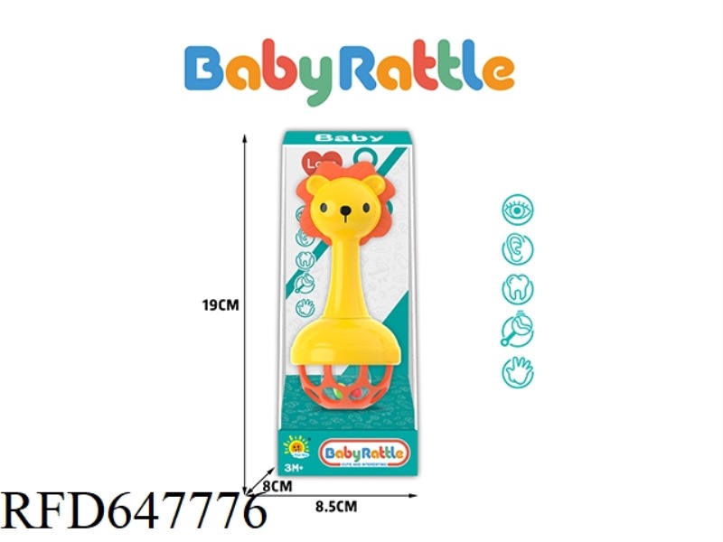 SOFT RUBBER BABY HOLDING BELL (LION)