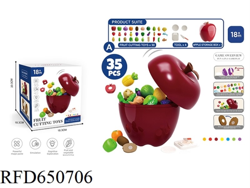 35-PIECE SET OF FOOD AND FRUIT QIECHELE
