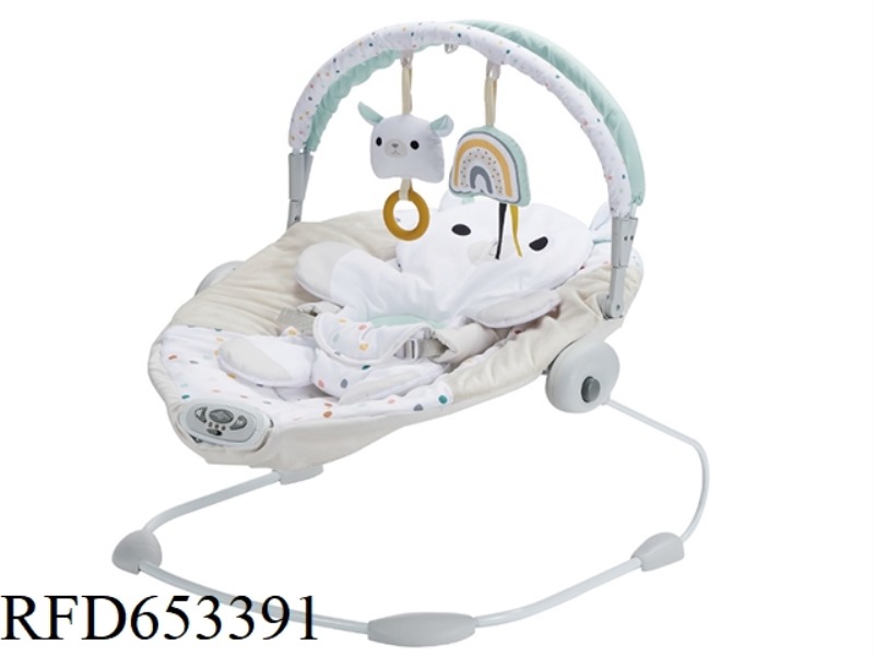 WHITE SHEEP POLKA DOT ROCKING CHAIR
