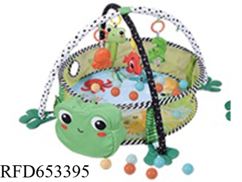2 IN 1 FROG BABY GYM AND BALL POOL
