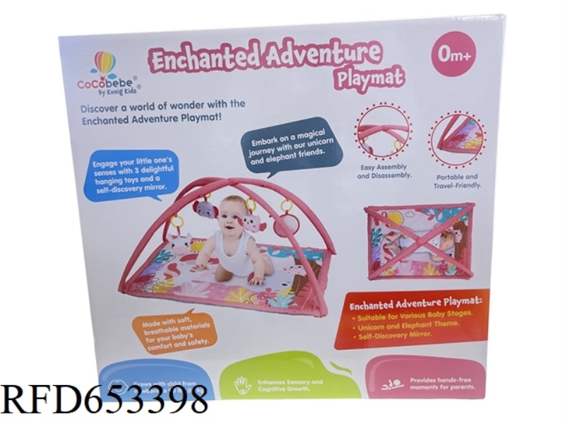 PINK PONY BABY SQUARE PLAY MAT GYM