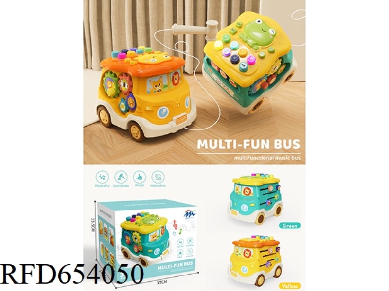 EARLY EDUCATION BUS SIX-SIDED DRUM PAT DRUM
