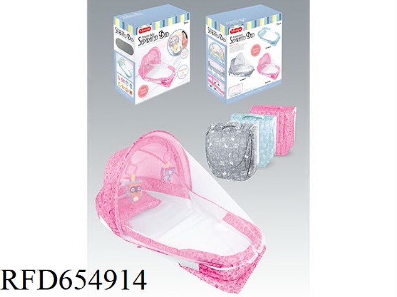 EXTENDED VERSION WITH SMALL HANGING PIECE WITH MOSQUITO NET BED/MUSIC LIGHTING