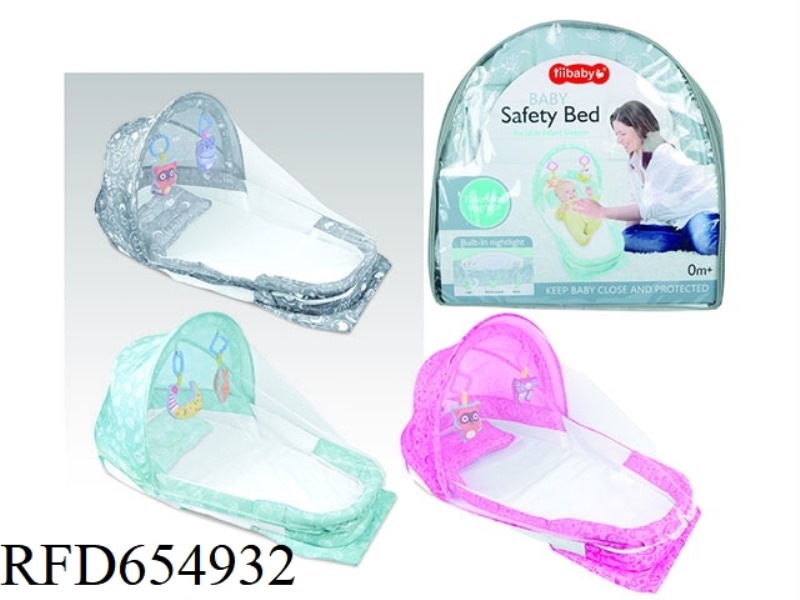 EXTENDED VERSION WITH SMALL HANGING PIECE WITH MOSQUITO NET BED/MUSIC LIGHTING