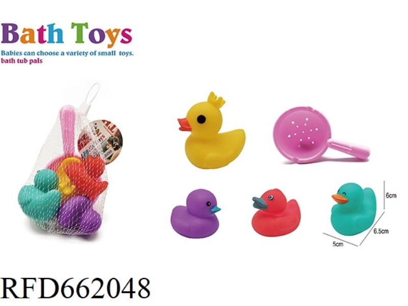 COLORFUL DUCKS PLAYING ON THE BEACH