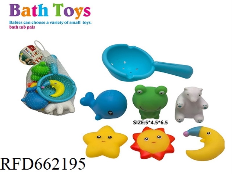 SPLASH BATHROOM RUBBER-LINED TOYS
(STARRY SKY ANIMAL SPLASHING SET)