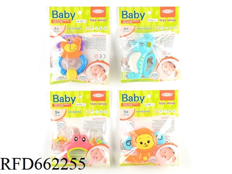4 BABY RATTLES