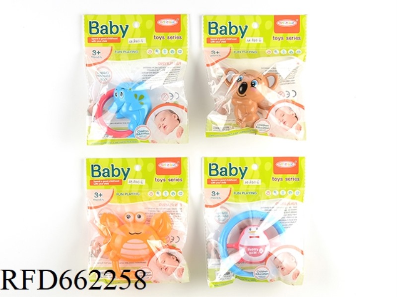 4 BABY RATTLES