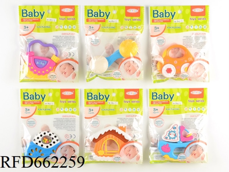 6 BABY RATTLES