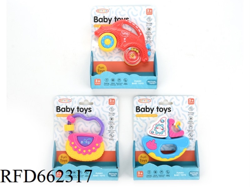 3 BABY RATTLES