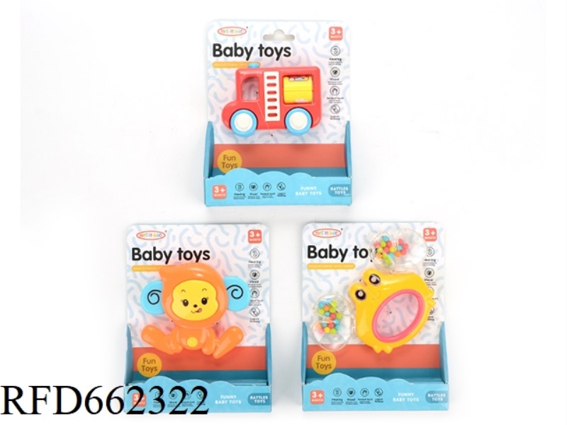 3 BABY RATTLES
