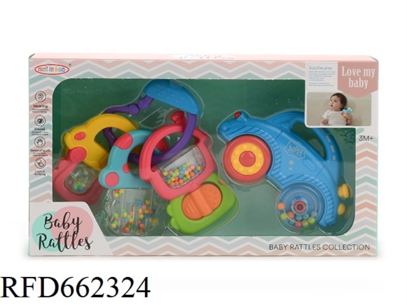2 BABY RATTLES