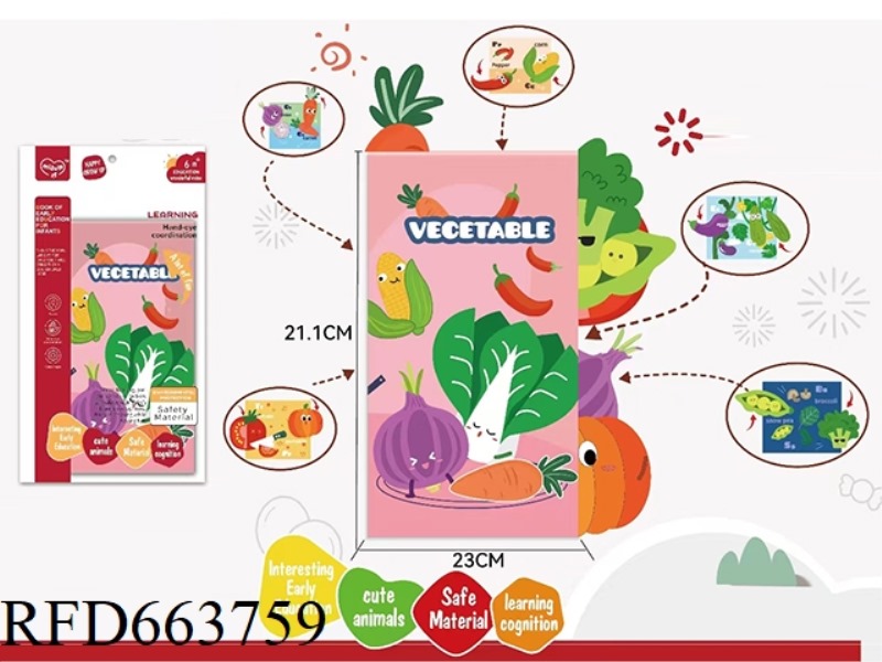6-PAGE VEGETABLE TAIL CLOTH BOOK