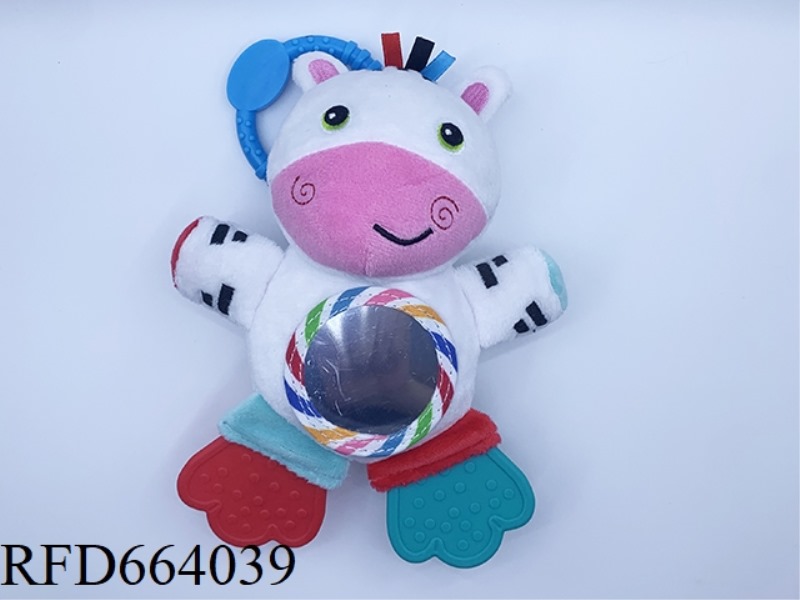 BABY RATTLE CLOTH VELVET ANIMAL TEETHER