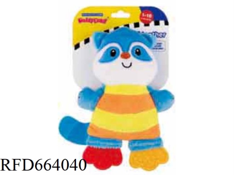 BABY RATTLE CLOTH VELVET ANIMAL TEETHER