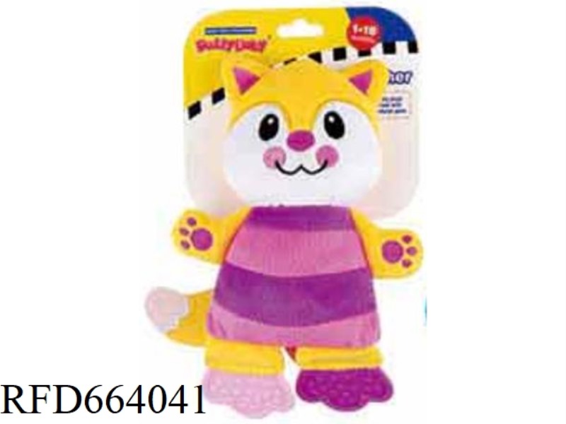 BABY RATTLE CLOTH VELVET ANIMAL TEETHER