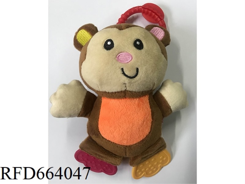 BABY RATTLE CLOTH VELVET MONKEY TEETHER