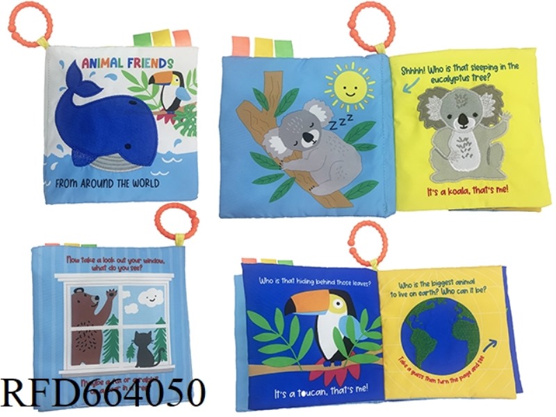 BABY RATTLE CLOTH FLANNEL BOOK
