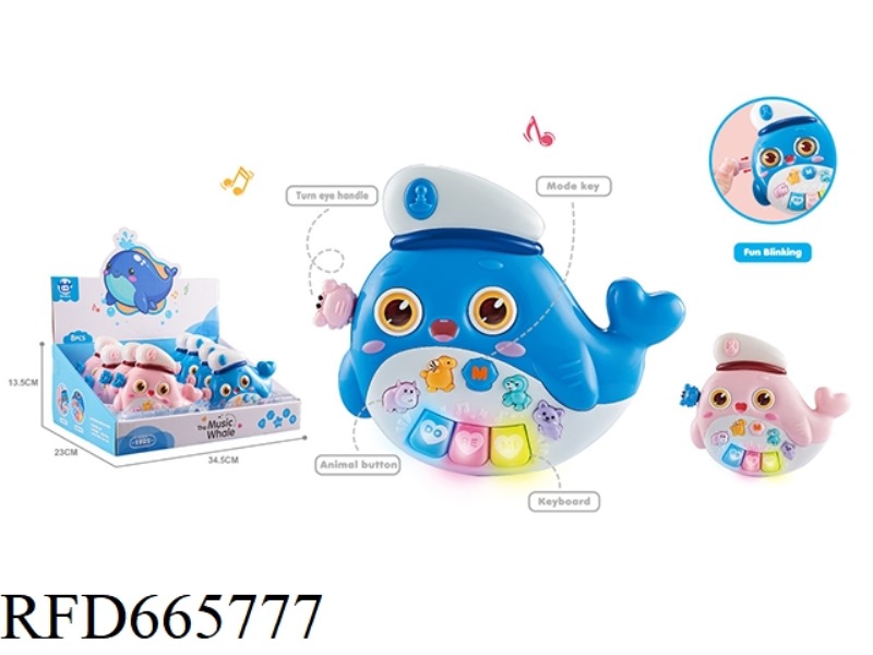 EIGHT CARTOON WHALE ELECTRONIC KEYBOARDS