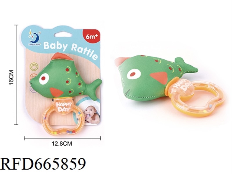 HAND-HELD RATTLE CLOTH FLEECE FISH