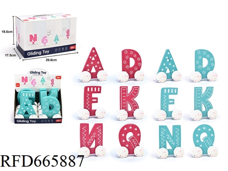 THE LETTERS ARE ACCOMPANIED BY COLORFUL BEADS