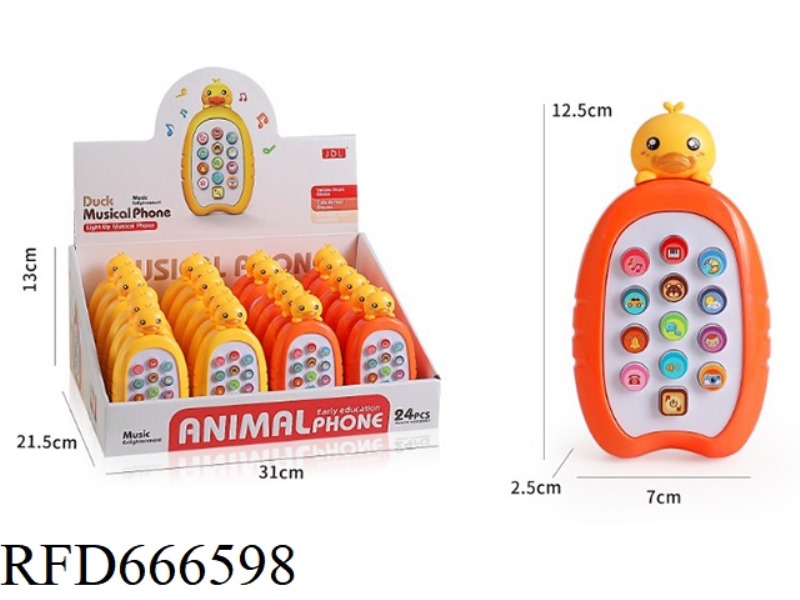 LITTLE DUCK EARLY EDUCATION MUSIC MOBILE PHONE (24PCS)