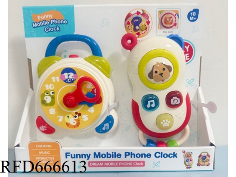 MOBILE PHONE + CLOCK