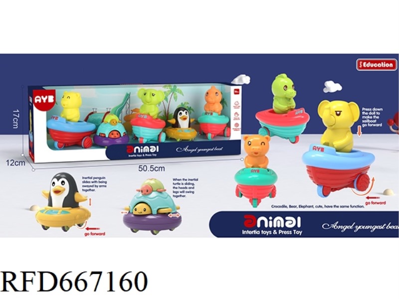 THE FIVE COMBINATIONS OF INERTIAL TURTLE, PENGUIN, PRESSURE BOAT, BEAR, ELEPHANT AND CROCODILE IN TH