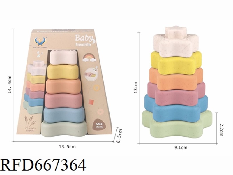 STRAW MATERIAL SOFT RUBBER FIVE-STAR LAYERED MUSIC