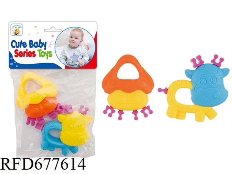 TOOTHED RATTLE (CAN BE BOILED IN WATER)