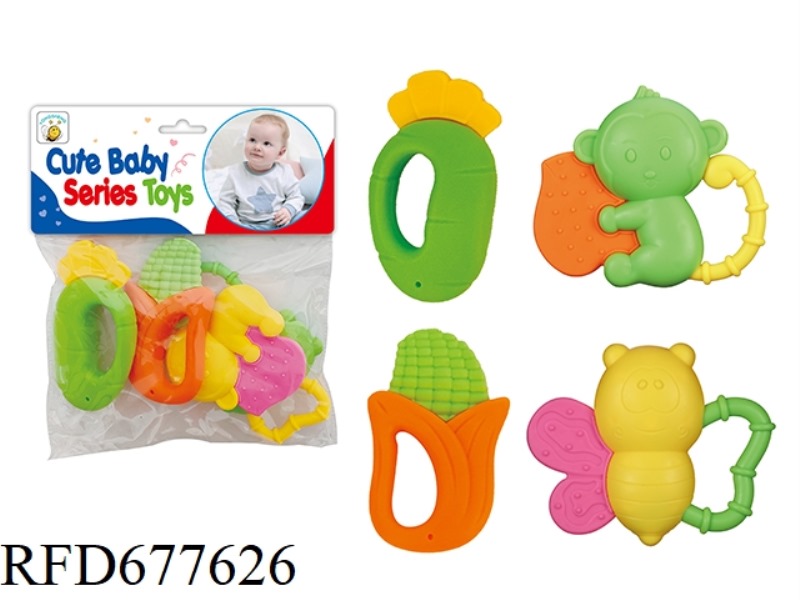 TOOTHED RATTLE (CAN BE BOILED IN WATER)