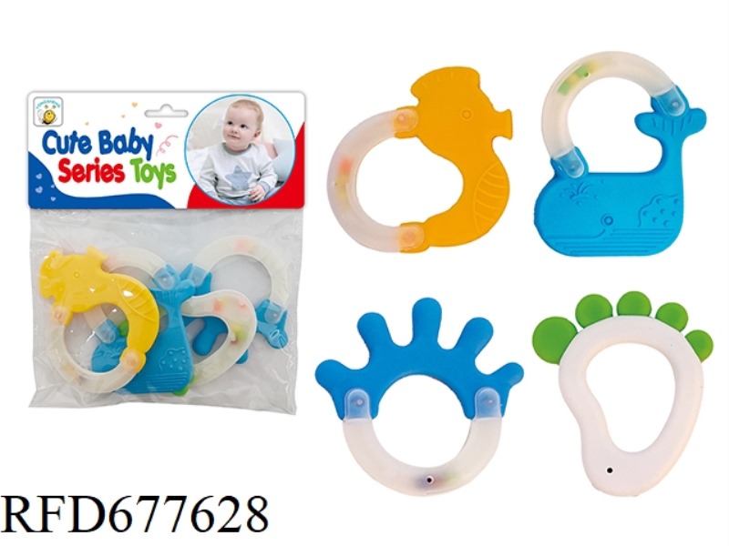 TOOTHED RATTLE (CAN BE BOILED IN WATER)