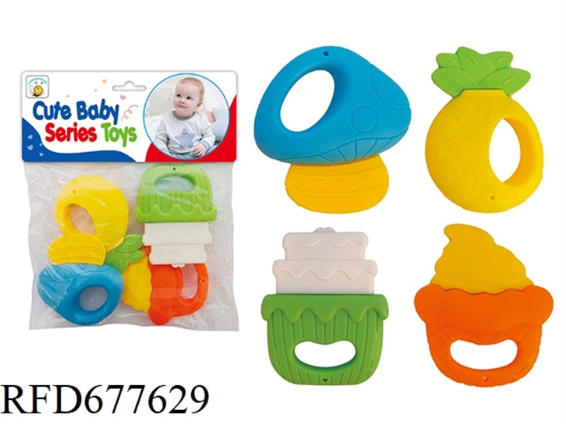 TOOTHED RATTLE (CAN BE BOILED IN WATER)