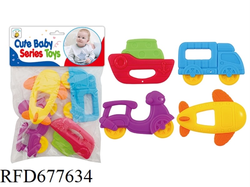 TOOTHED RATTLE (CAN BE BOILED IN WATER)