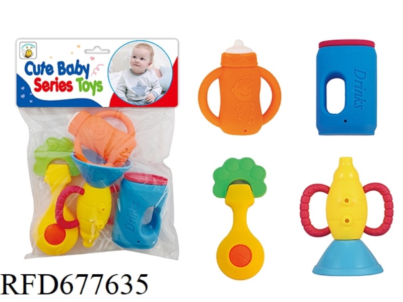 TOOTHED RATTLE (CAN BE BOILED IN WATER)