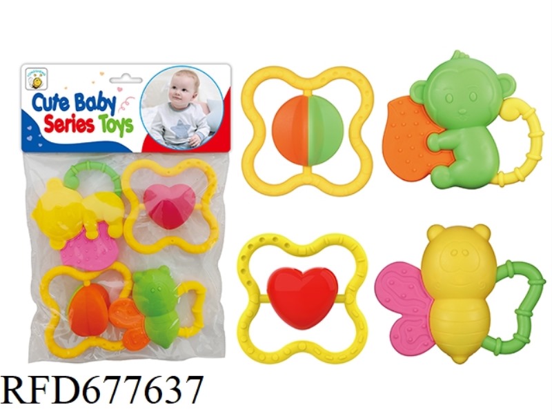 TOOTHED RATTLE (CAN BE BOILED IN WATER)