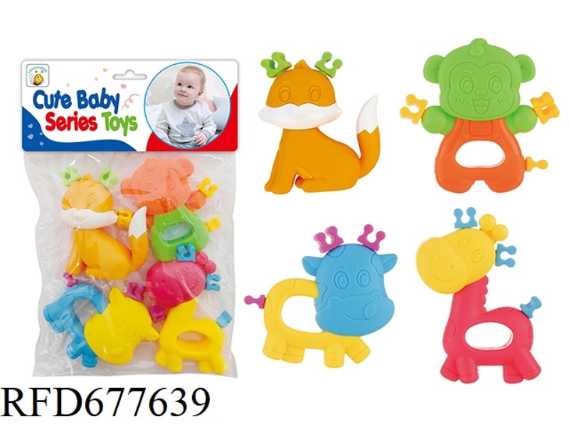 TOOTHED RATTLE (CAN BE BOILED IN WATER)