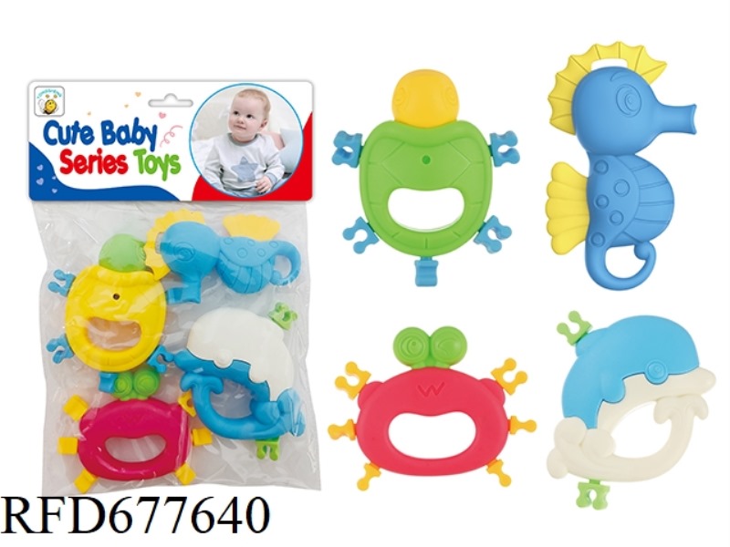 TOOTHED RATTLE (CAN BE BOILED IN WATER)