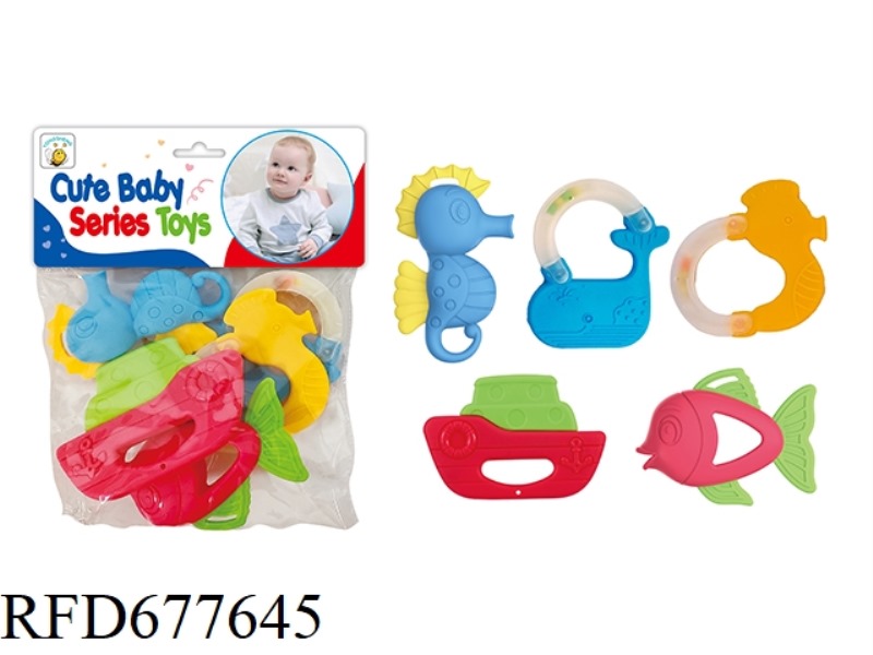 TOOTHED RATTLE (CAN BE BOILED IN WATER)